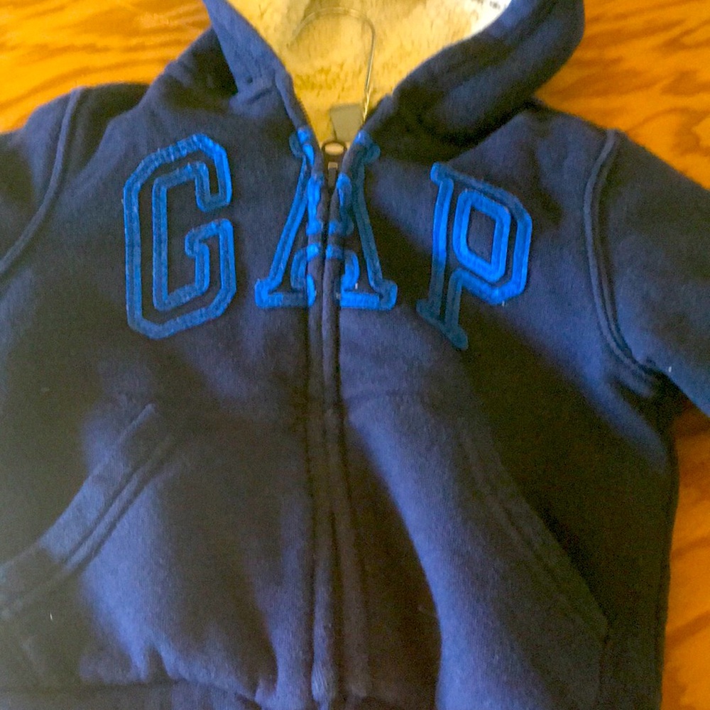 Toddler navy blue gap zip up sweatshirt